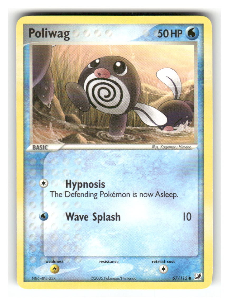 Poliwag 67/115 Common Unseen Forces Pokemon Lightly Played