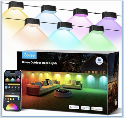 #ad #ad Govee Outdoor Deck Lights Smart WiFi Outdoor Lights Work with Alexa 18 Lights $200.00