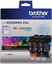 NEW GENUINE - BROTHER LC3033 3-PACK COLOR XXL INK - LC30333PKS Sealed