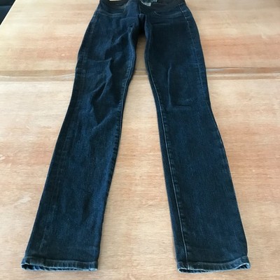 Helmut Lang Skinny Pull On Pants Women 26 Black Low Rise Stretch Designer