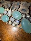Rare Vintage Antique Sterling .925 Silver Belt w Gemstones 457.6 grams Moonstone — photo 5
