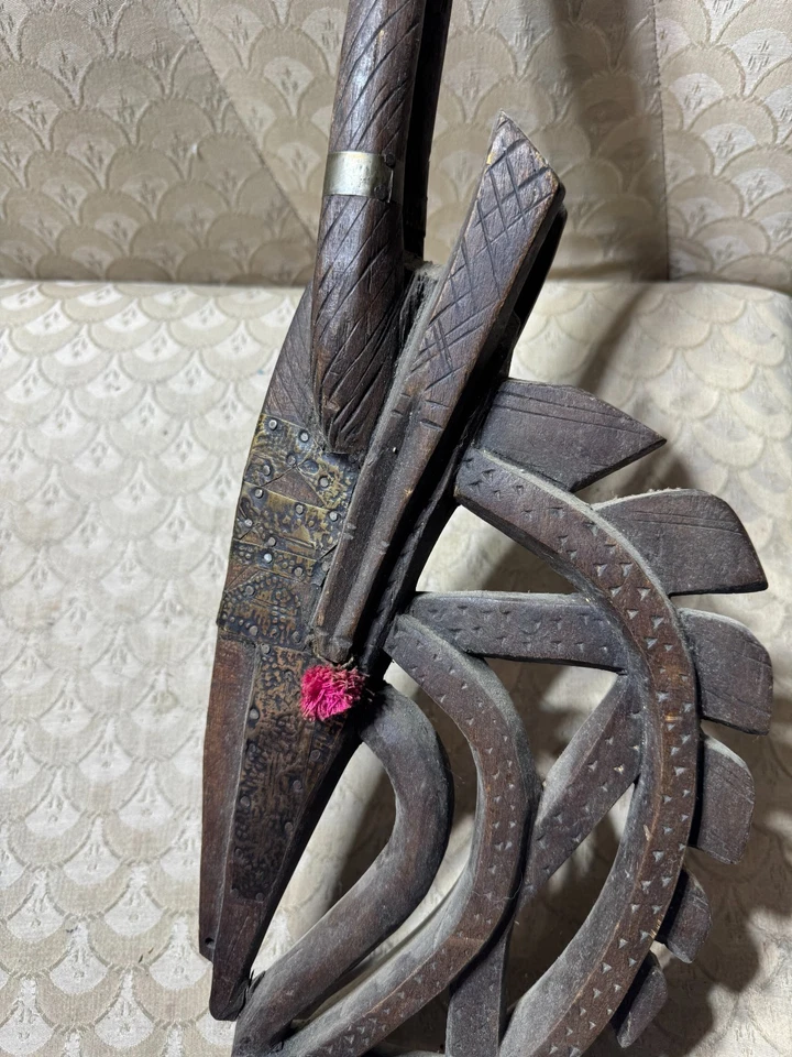 Antiguo tocado Bamana Mali Chiwara - 27 pulgadas de alto Foto 3 de 4