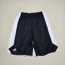 Adidas Men Black White Mesh Athletic Basketball Shorts Size Small