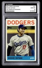 2025 Shohei Ohtani Topps Archives Card #17 Los Angeles MINT Graded 10