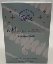 Beautiful Glow Justice Eau De Toilette Spray Wild Wave Rider Ocean Splash 2.5oz