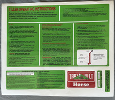Troy Bilt Horse Tine Hood Decal Horse 3    Part No 2412(6/84)