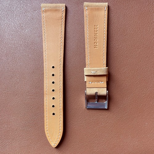 20mm HODINKEE Nubuck Tan Calfskin Leather Watch Strap Band - Picture 5 of 6