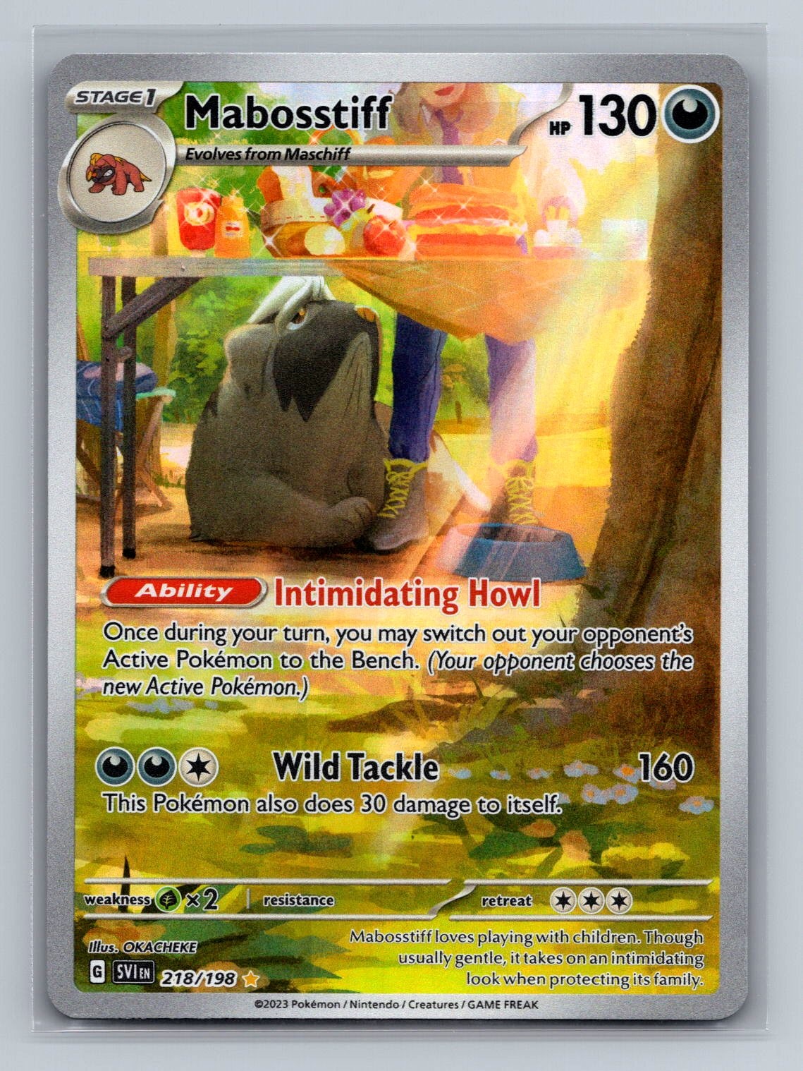 Mabosstiff 218/198 Pokémon TCG Illustration Rare SV01: Scarlet & Violet Base NM