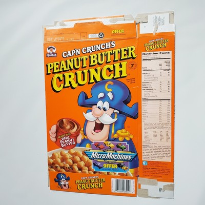 Cap n Crunch Cereal Box Micro Machines Car Toy Offer Vintage Peanut Butter 1998