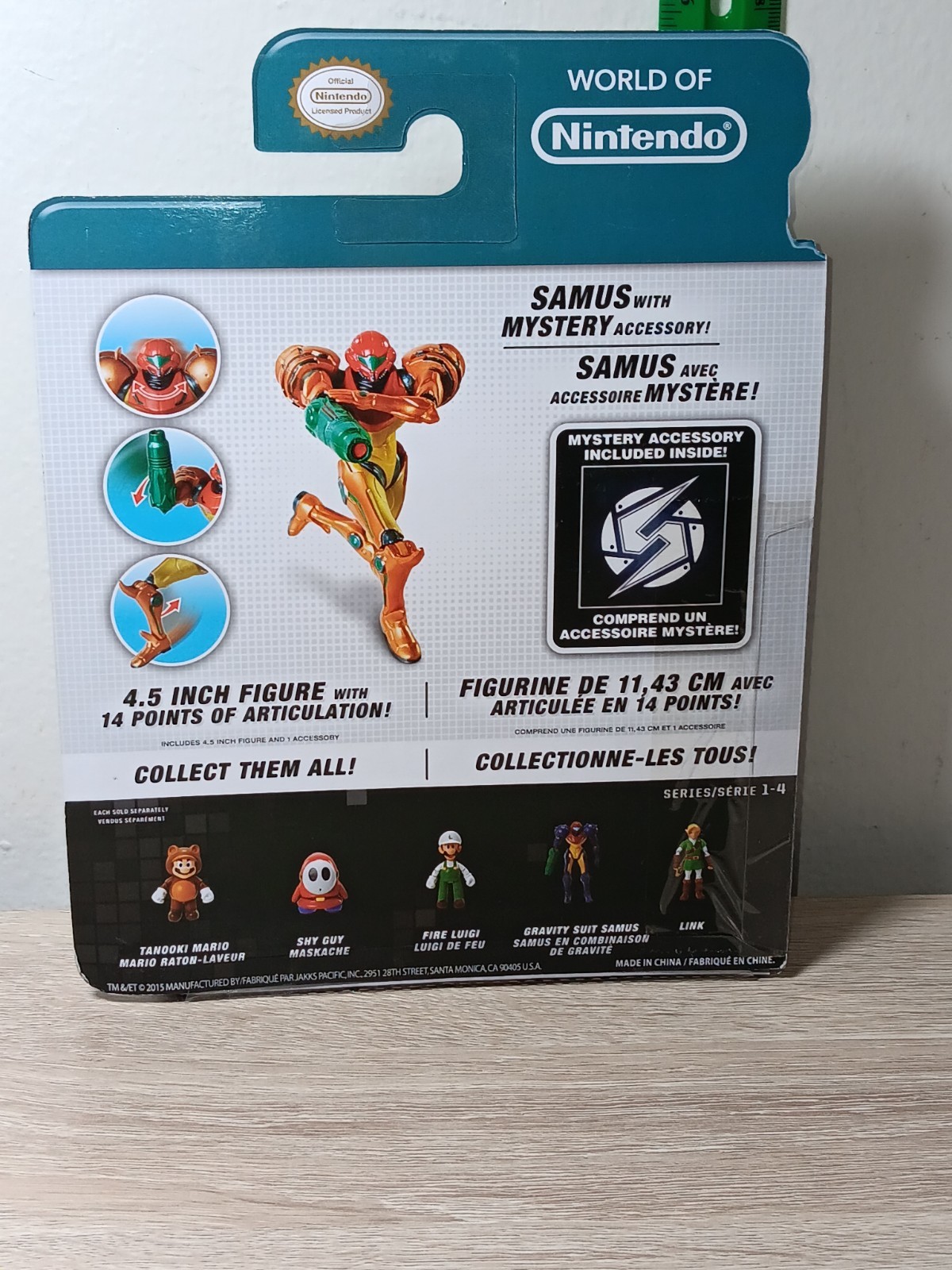 *FREE SHIP* 4" METALLIC SAMUS Exclusive Metroid World of Nintendo Jakks Pacific