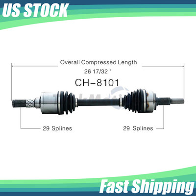 Front Left CV Axle Shaft Fits 2005-2010 4WD AWD Jeep Grand Cherokee Commander