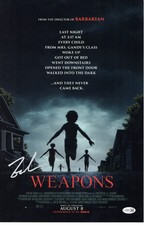 Zach Cregger signed 11x17 Poster Director Writer Producer Weapons JSA
