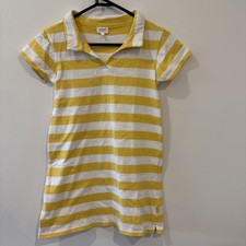 SEED HERITAGE Kids Girls Yellow White Stripe Rib Tee T-Shirt Dress Size 10