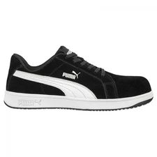 PUMA Safety Men's Iconic Suede Composite Toe EH Work Shoe Black Suede - 640015,