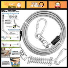 25ft Heavy Duty Dog Tie Out Cable - Durable Outdoor Lead for Yard  Camping