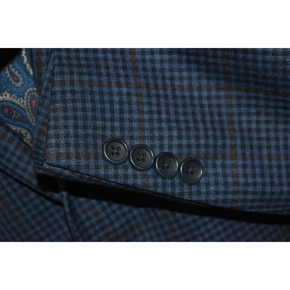 Blazer Chaqueta Abrigo Deportivo Jos A Bank Para Hombre Talla 44 Largo 2Btn Lana Azul Ventilado Foto 3 de 4