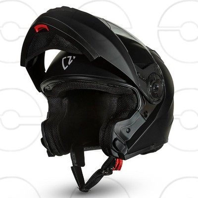 CRUIZER Modularer Motorrad- und Rollerhelm mit Einzelvisier, klar matt schwarz
