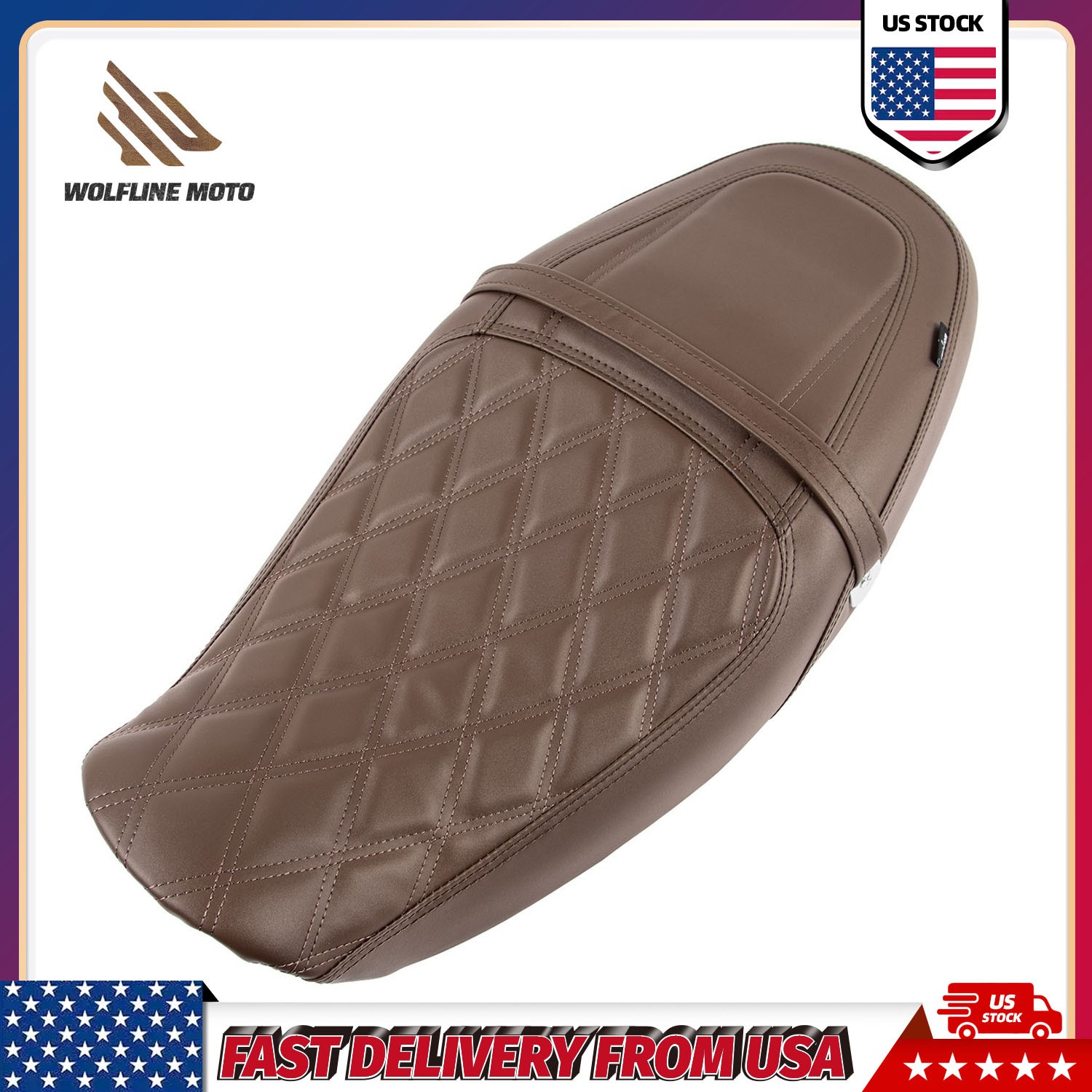 WOLFLINE Moto Complete Dual Seat For Kawasaki Z900 RS 2018-2025 Comfort Brown