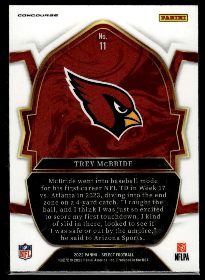 2022 Panini Select #11 Trey McBride Rookie | eBay