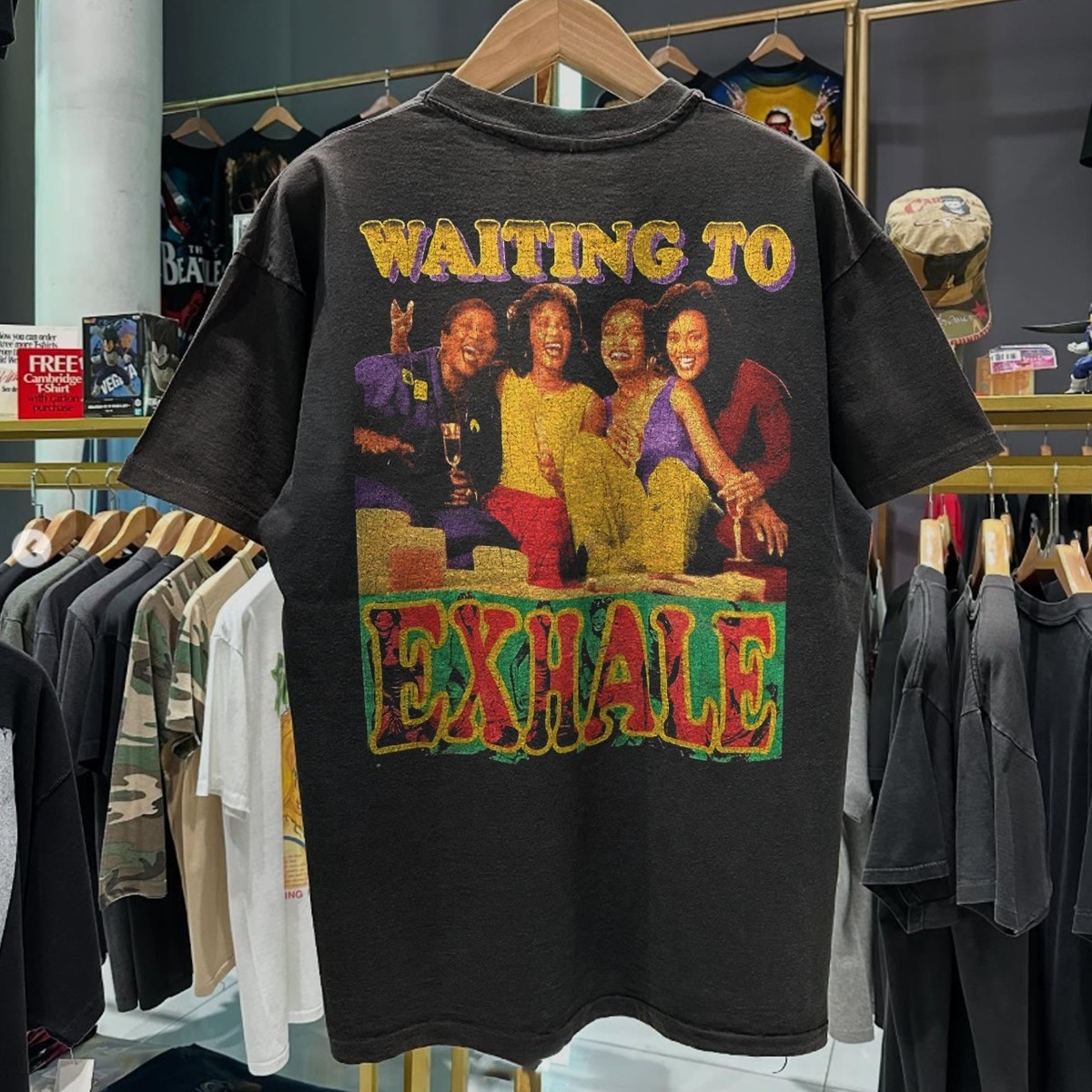 1995 Waiting To Exhale Whitney Houston Rap Rare T-Shirt Black S | eBay