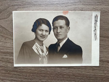 Vintage Studio Photographic Romanian Postcard Couple Portrait