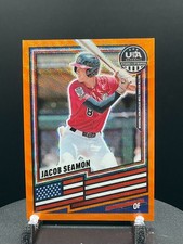 2026 Panini Stars & Stripes Prizm #179 Jacob Seamon VERY RARE ORANGE WAVE 26/75