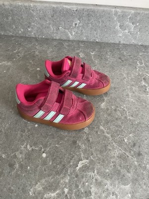 Adidas Samba Classic Toddler Pink With Light Blue Stripes Size 6k