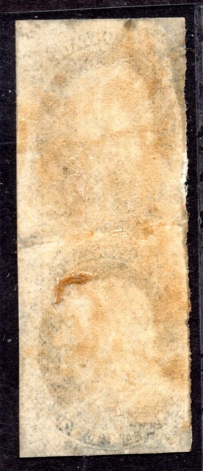 US 1852 UN CENTAVO BEN FRANKLIN PAR VERTICAL SIN USAR SCOTT #9 CON GOMA ESMALTADA Foto 2 de 2