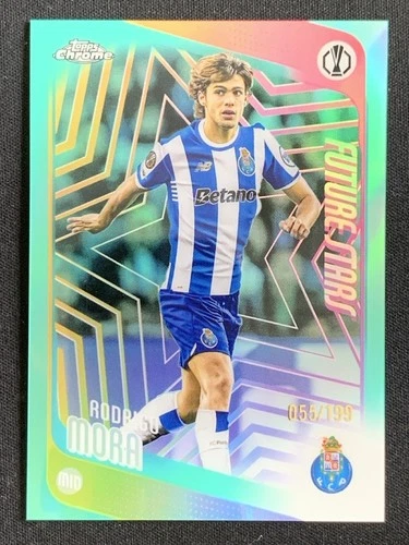 Rodrigo Mora 2025-26 Topps Chrome UCC Future Stars Aqua Refractor /199 #83