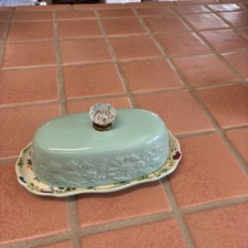 Pioneer Woman Butter Dish With Crystal Knob N...