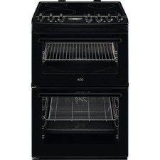 AEG CCX6740ACB 60cm Freestanding Electric Cooker with 4 Zone Ceramic Hob - Black