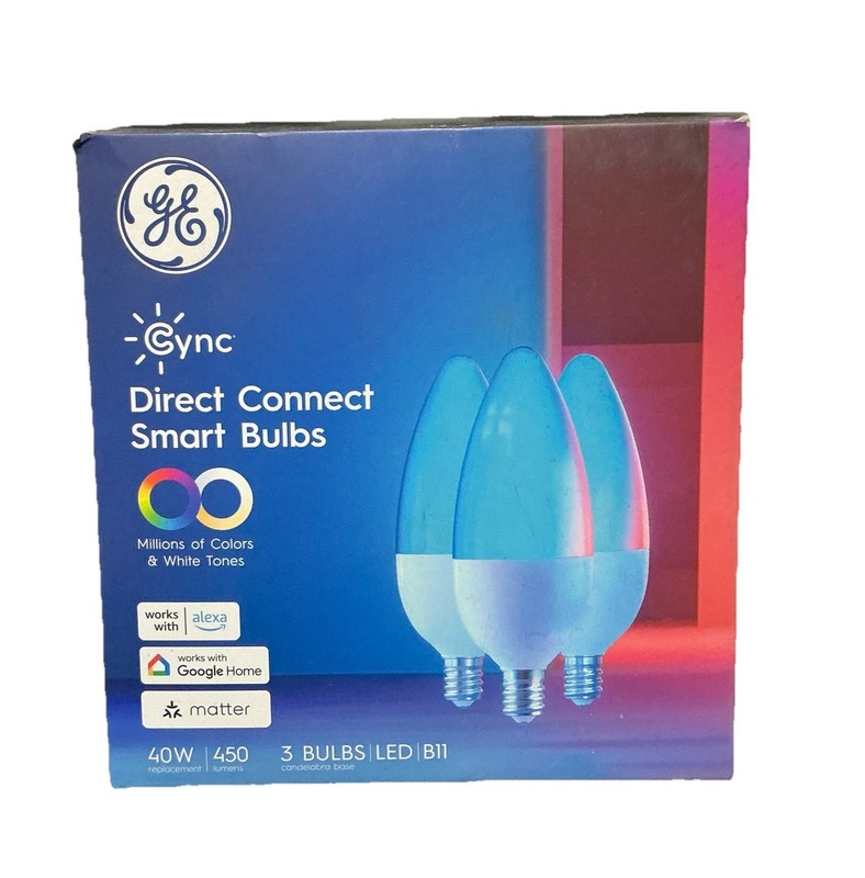GE Cync Direct Connect Smart LED Bulbs – Color Changing B11 Candelabra