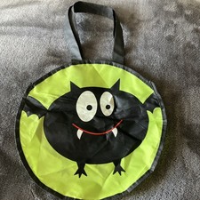 Kids Halloween Bat Bag Pale Green & Black