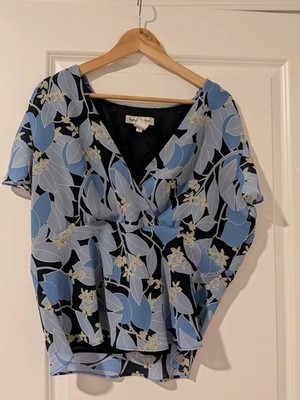 Rena Rowan Women's Floral Blue Blouse Size 18