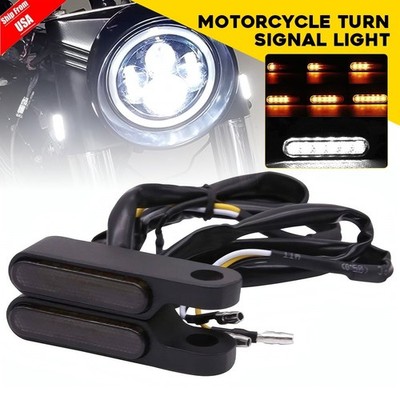 2x Handlebar LED Turn Signals Blinker Running Light For Lexmoto Yamaha Kawasaki