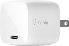 Belkin USB C Charger Block 30W - GaN Power Delivery - Fast Charging