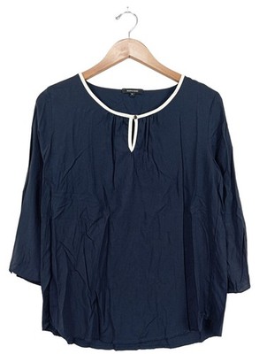 MORE & MORE Langarm-Bluse Damen Bluse Gr. DE 36 blau Casual-Look