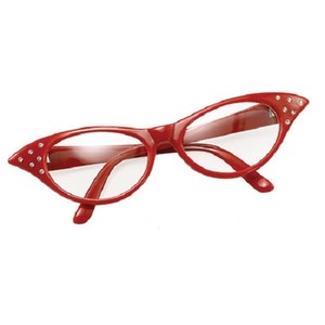 New Pink Ladies 50s 60s Style Rock N Roll Dame Edna Specs Fancy ...