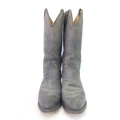 Vintage Durango Mens Size 8.5 D Gray Leather Boots Western  display picture 1