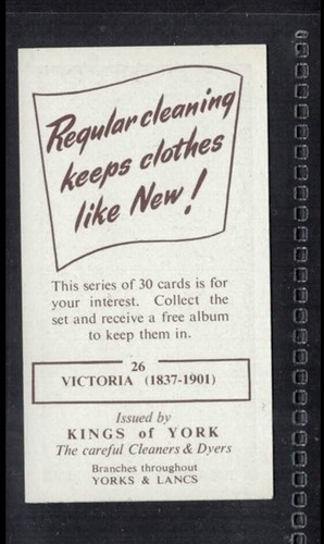 QUEEN VICTORIA - 60 + year old English Trade Card # 26 - Picture 2 of 2