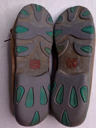 Twisted X Brown/Turquoise Leather Fish Driving Moc Shoes WDM0067 Women's Sz 9.5M - Picture 8 of 9
