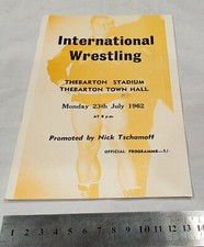 VGC 1962 INTERNATIONAL WRESTLING AUSTRALIA ZIGULINOFF Vs DALE LEWIS VERY RARE  F