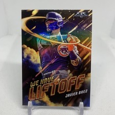 2021 Topps Fire Javier Baez We Have Liftoff Gold Minted Insert #WHL-4 CHI Cubs