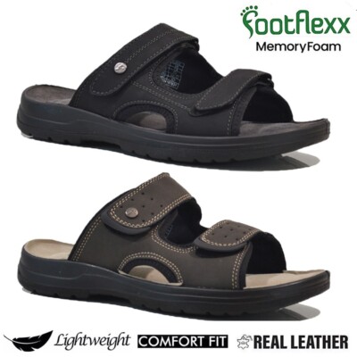 HERREN SLIPPER MEMORY FOAM SANDALEN WEITE PASSFORM WALKING SOMMER STRAND PANTOLETTEN SCHUHE GRÖSSE