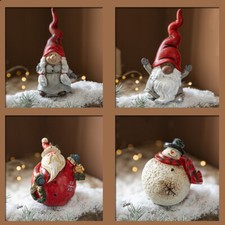 Composizione Scena Babbo Natale Pittura Natalizia Folletti Decorazione Tavola B ▽