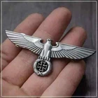 WWII German Army Eagle Medal WW2 Germany Iron Cross Badge Military Cap Hat Pins