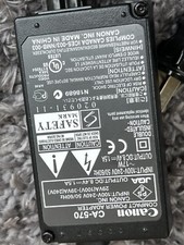 GENUINE Canon CA-570 Compact Power Adapter HV20 HV30 HV40 Elura80 DC20 Camcorder