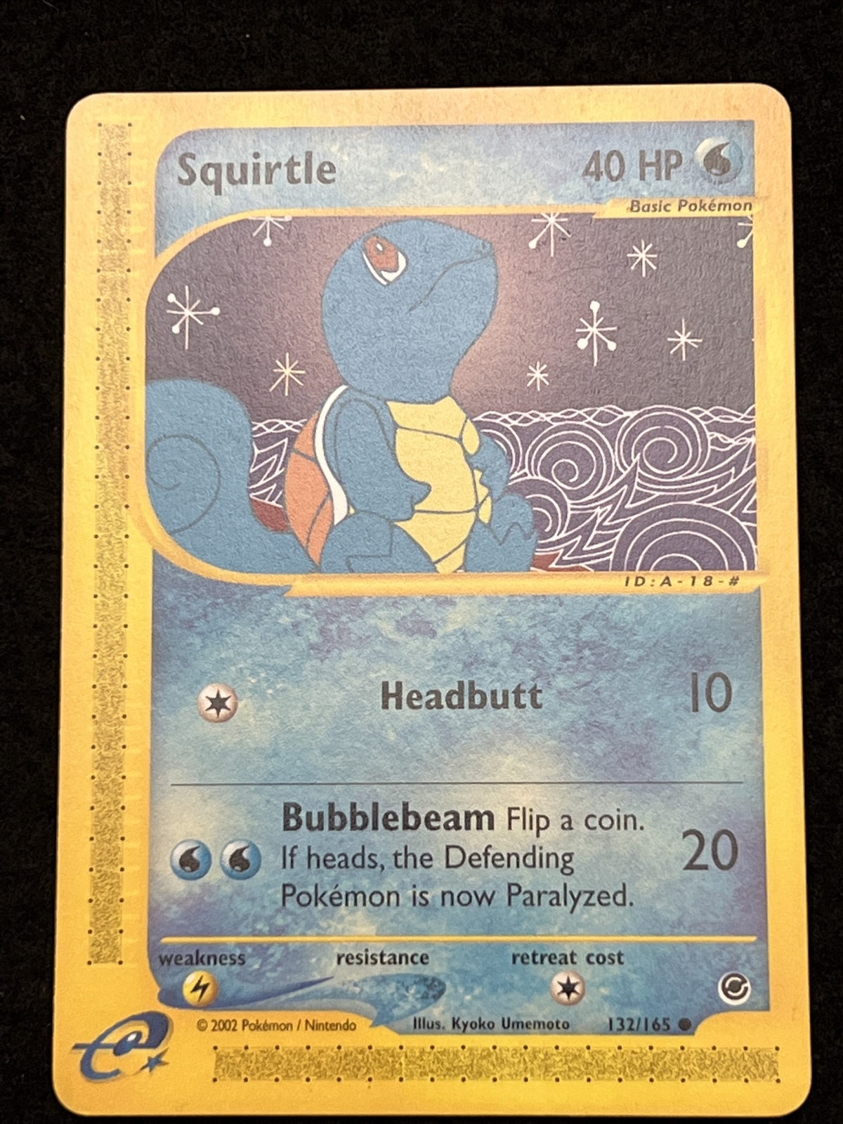 Pokemon SQUIRTLE 132/165 (Vintage) Expedition - NM/Near Mint