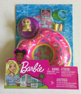 barbie donut floaty playset