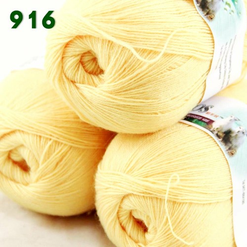 Sale 3 Ballsx50gr LACE Rugs Acrylic Wool Cashmere Hand Crochet Knitting Yarn 916